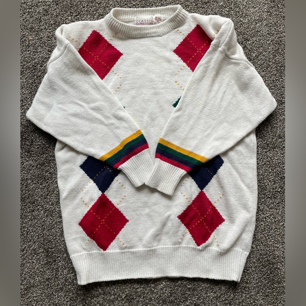 Colorful knit sweater!